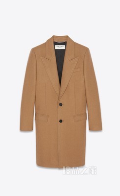 单排扣山羊绒大衣