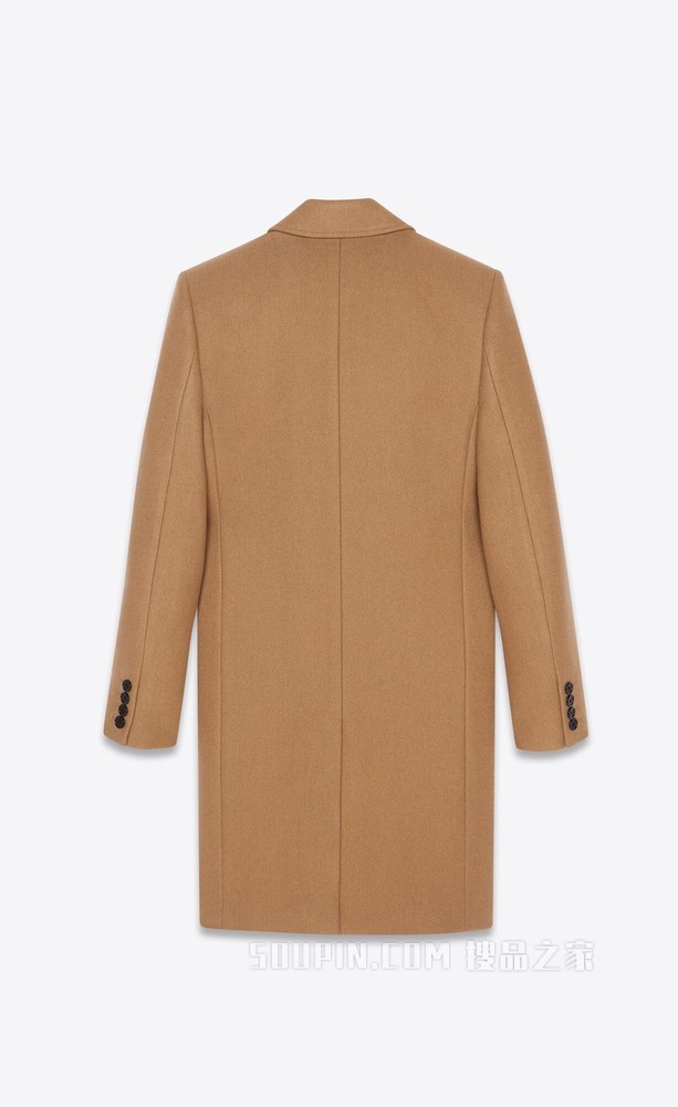 单排扣山羊绒大衣