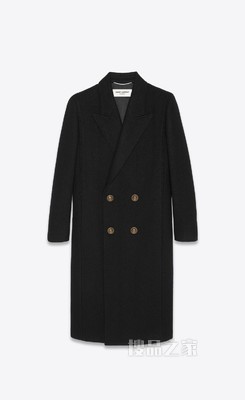 羊毛毡双排扣大衣