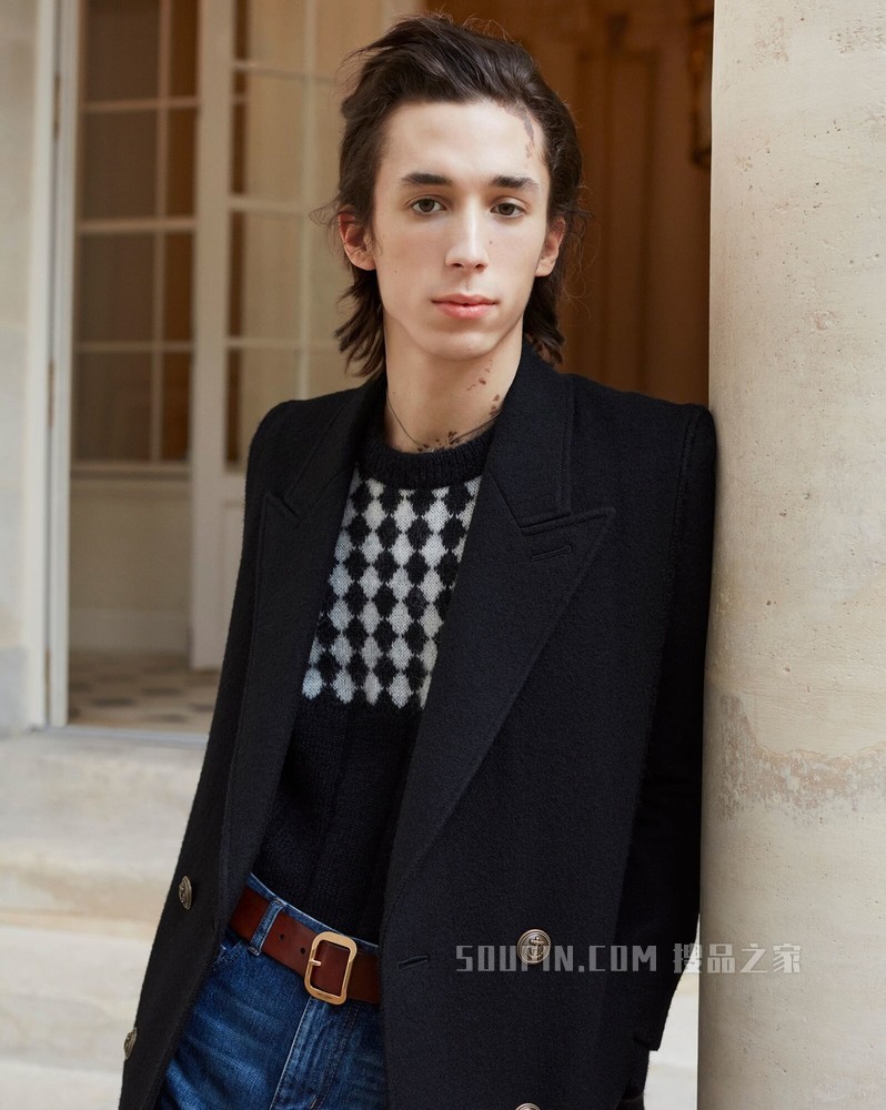 羊毛毡双排扣大衣