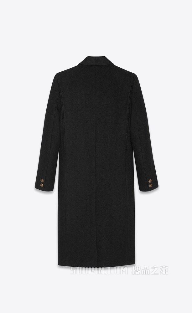 羊毛毡双排扣大衣
