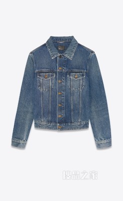 中冰蓝修身牛仔夹克