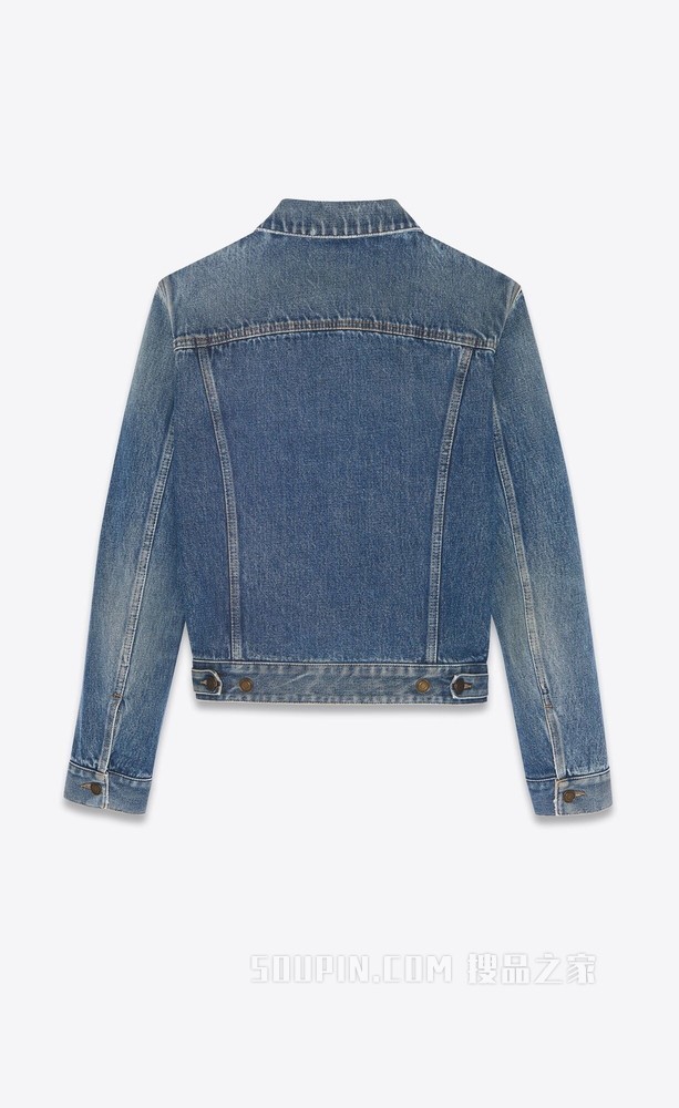 中冰蓝修身牛仔夹克