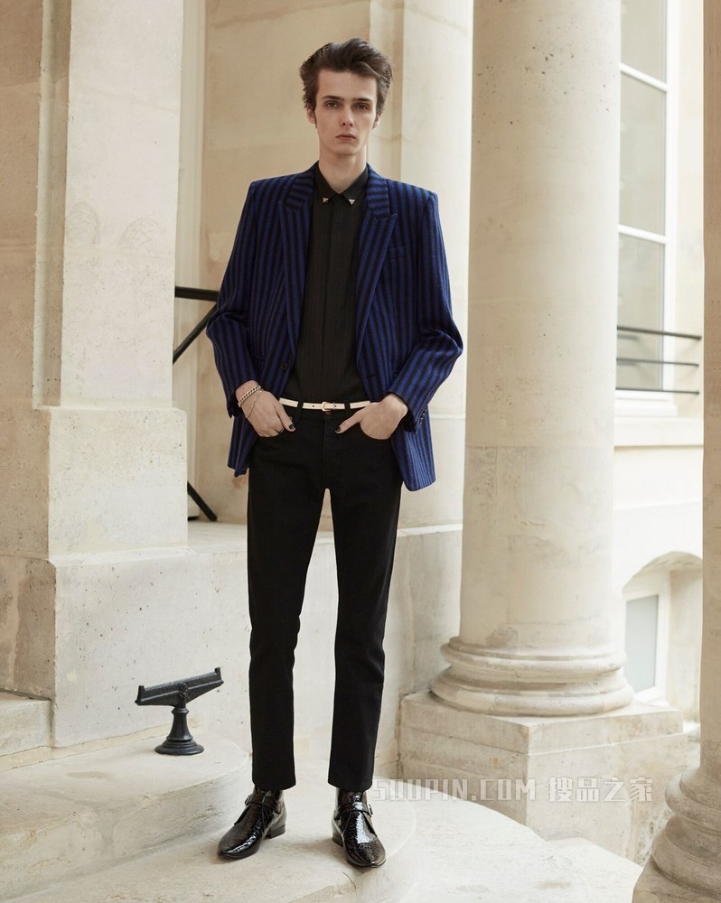 etienne做旧黑色牛仔裤