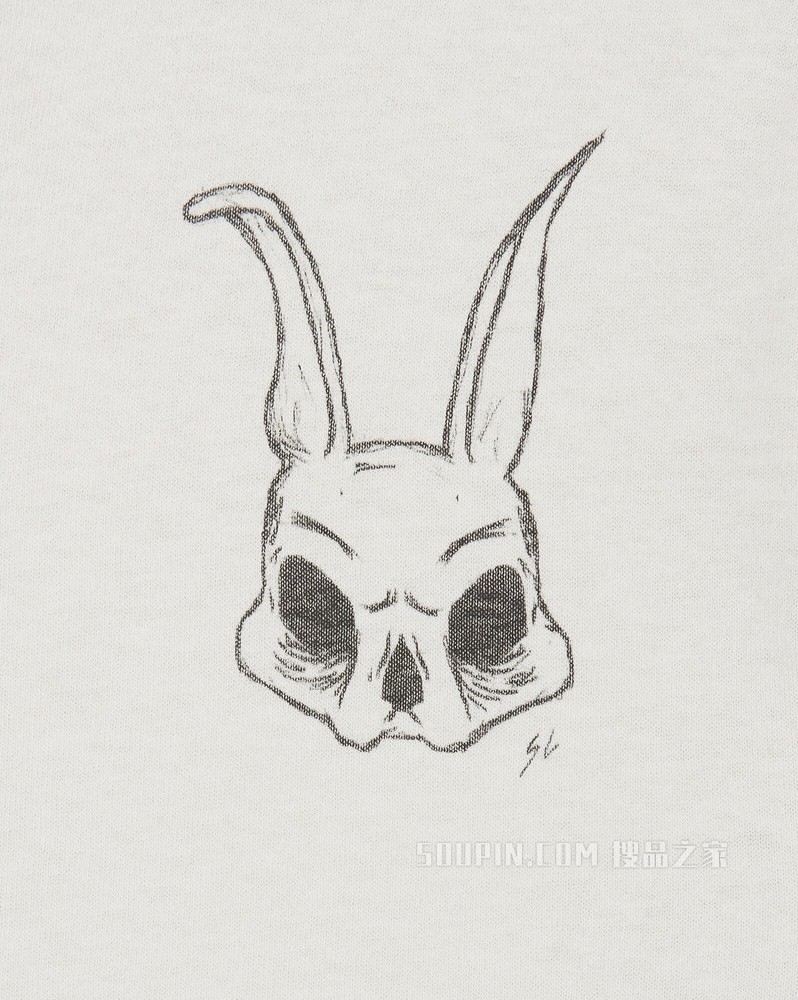 圣罗兰兔子骷髅T恤
