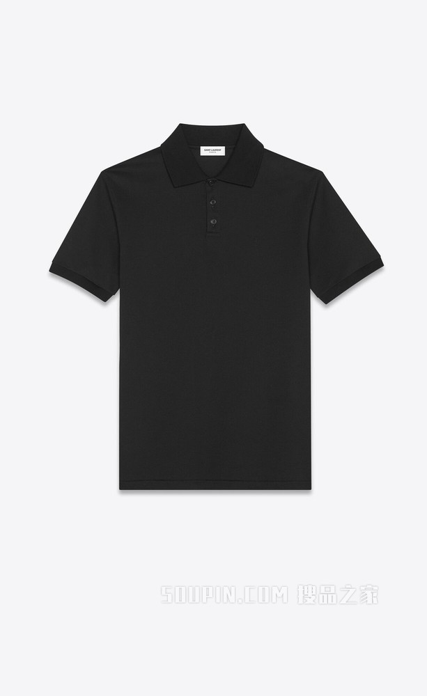 Monogram珠地棉polo衫