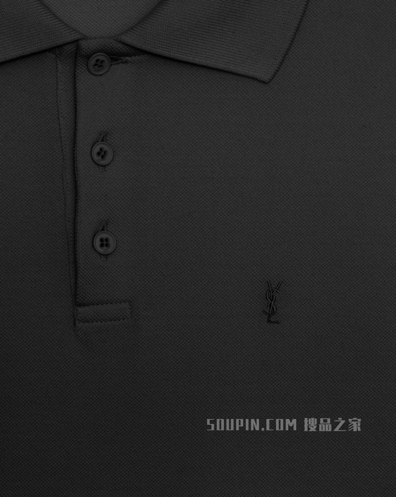 Monogram珠地棉polo衫