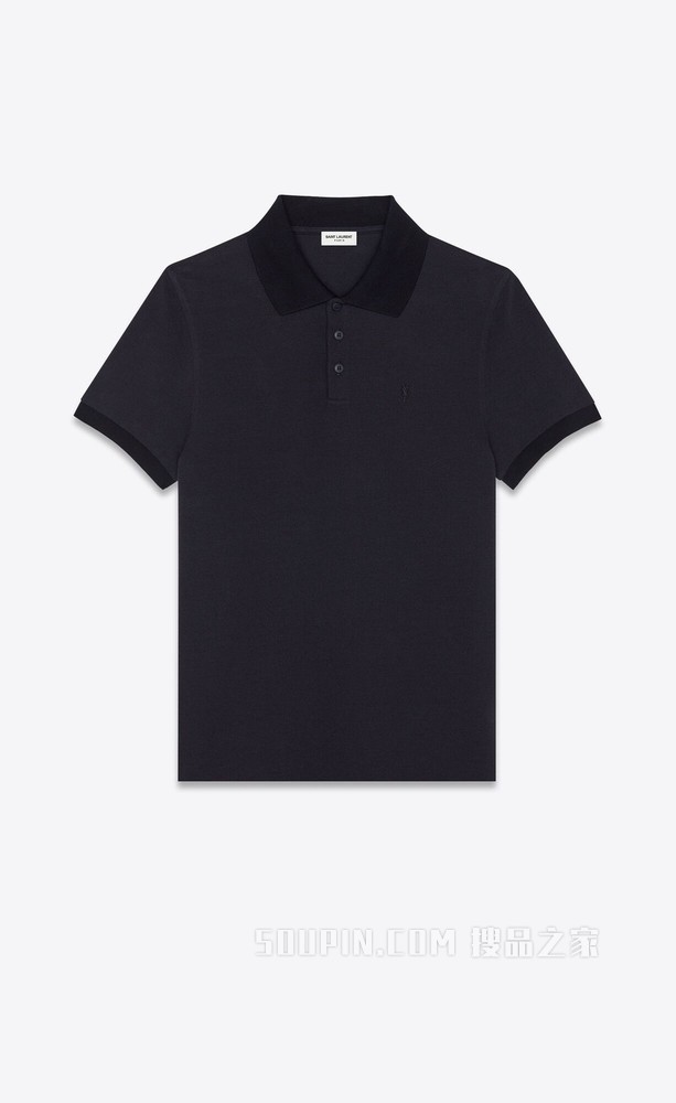 Monogram珠地棉polo衫