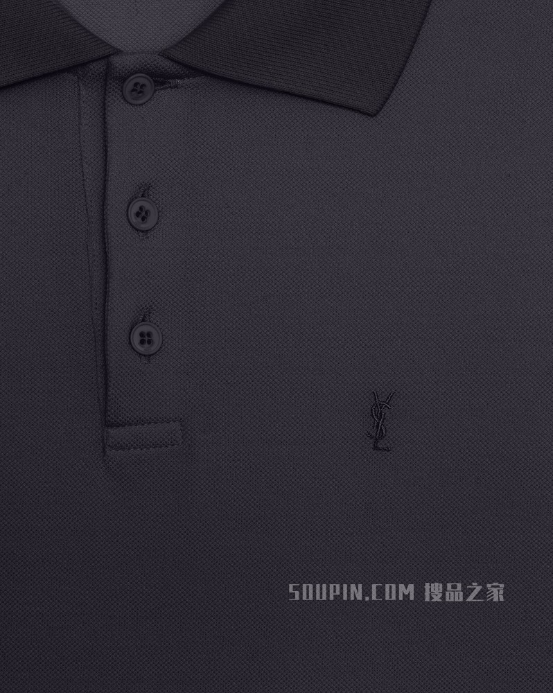 Monogram珠地棉polo衫