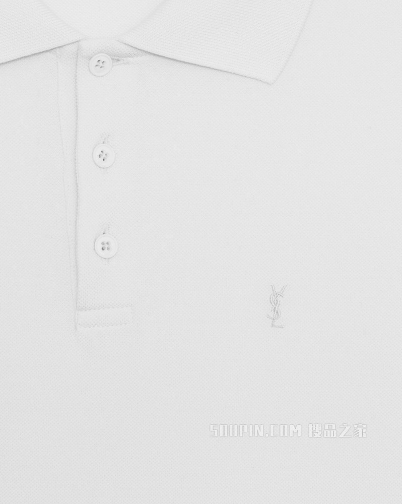 Monogram珠地棉polo衫