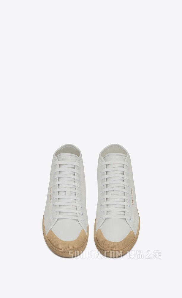 Court Classic SL/39帆布和皮革中帮运动鞋