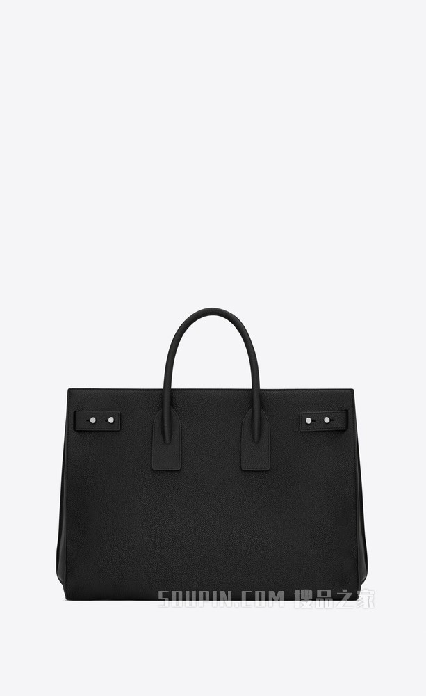 SAC DE JOUR粒面皮革细长型大号手袋