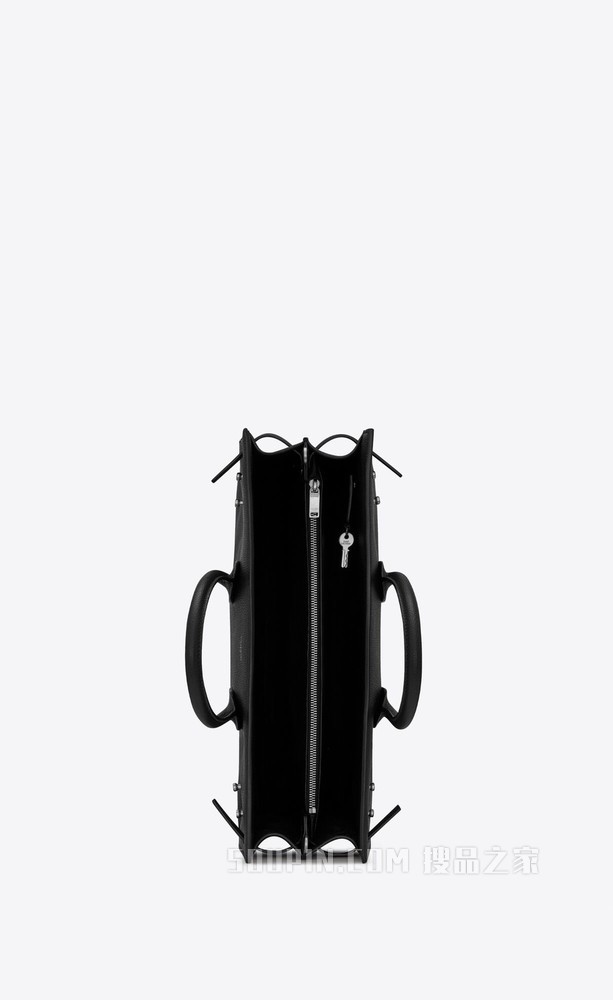 SAC DE JOUR粒面皮革细长型大号手袋
