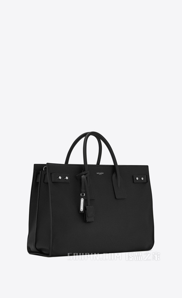 SAC DE JOUR粒面皮革细长型大号手袋