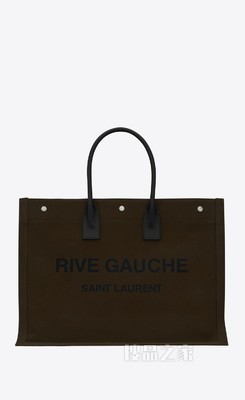 印花帆布和皮革RIVE GAUCHE大号托特包