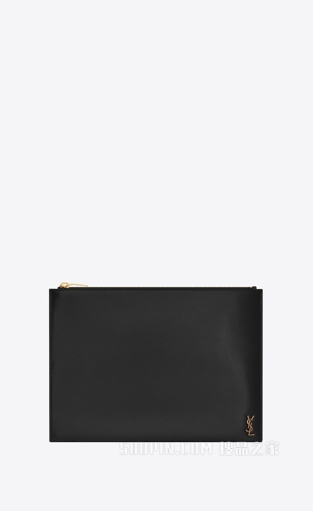 Tiny Monogram拉链亮面皮革平板电脑包