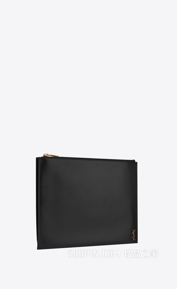 Tiny Monogram拉链亮面皮革平板电脑包