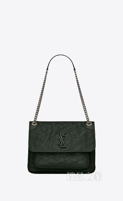 NIKI中号折叠复古皮革手提包