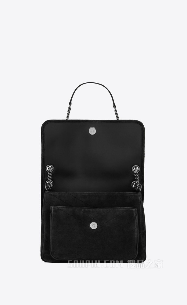 NIKI中号绒面材质手袋