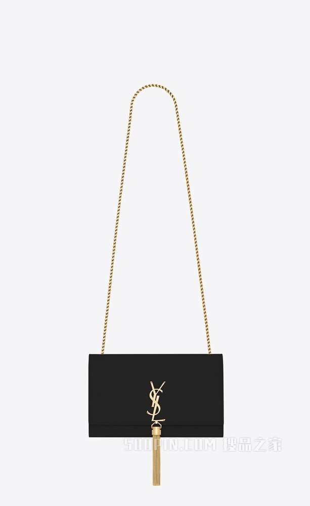 Kate 中号真皮流苏穗颗粒纹理压花真皮包