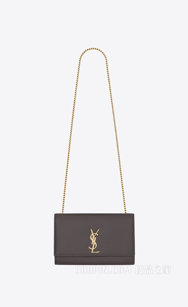kate中号粒面压印皮革手袋