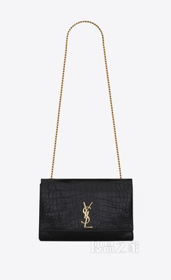 KATE中号绒面材质和鳄鱼纹压印皮革双面手袋