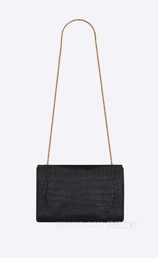 KATE中号绒面材质和鳄鱼纹压印皮革双面手袋