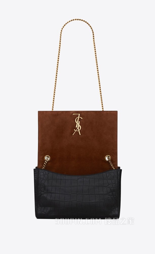 KATE中号绒面材质和鳄鱼纹压印皮革双面手袋