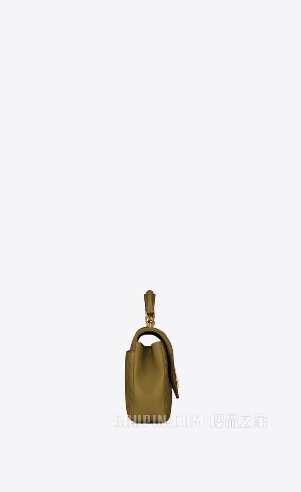 COLLEGE中号绗缝皮革手袋