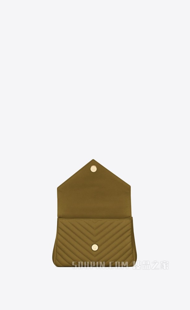 COLLEGE中号绗缝皮革手袋
