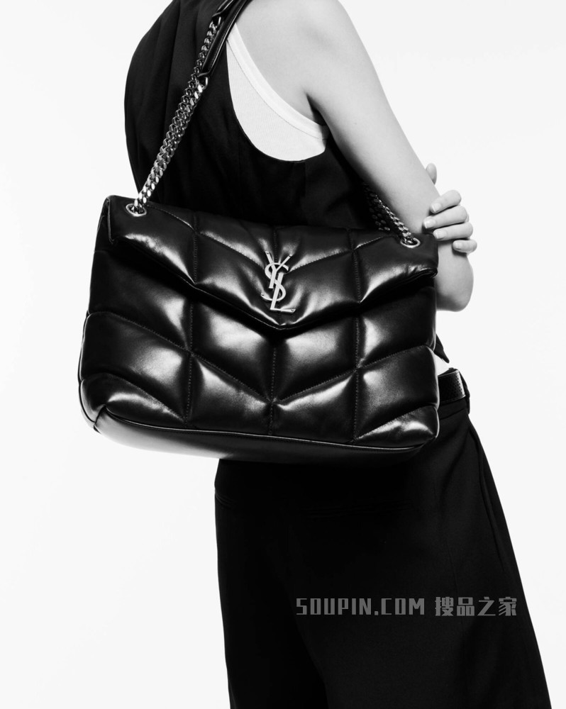 PUFFER 中号绗缝小羊皮包