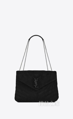 LOULOU中号“Y”型绗缝绒面材质手袋