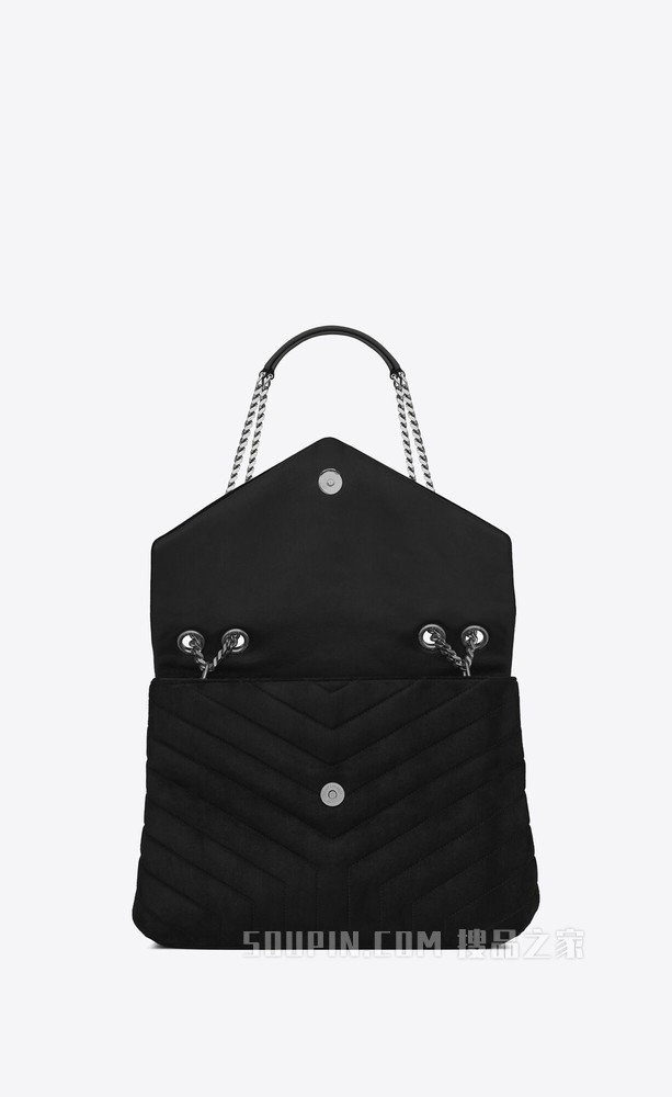 LOULOU中号“Y”型绗缝绒面材质手袋