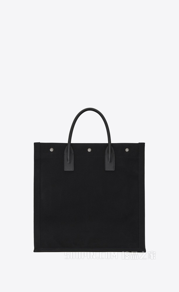 RIVE GAUCHE n/s shopping bag in linen and leather
