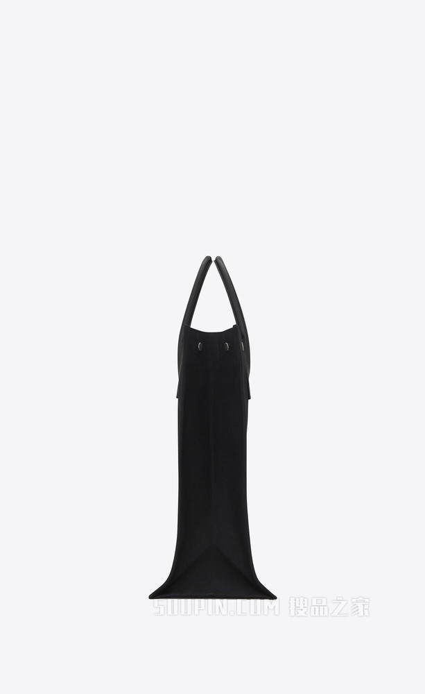 RIVE GAUCHE n/s shopping bag in linen and leather