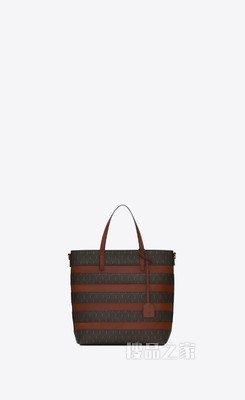 LE MONOGRAMME 圣罗兰涂层帆布和光滑皮革购物包
