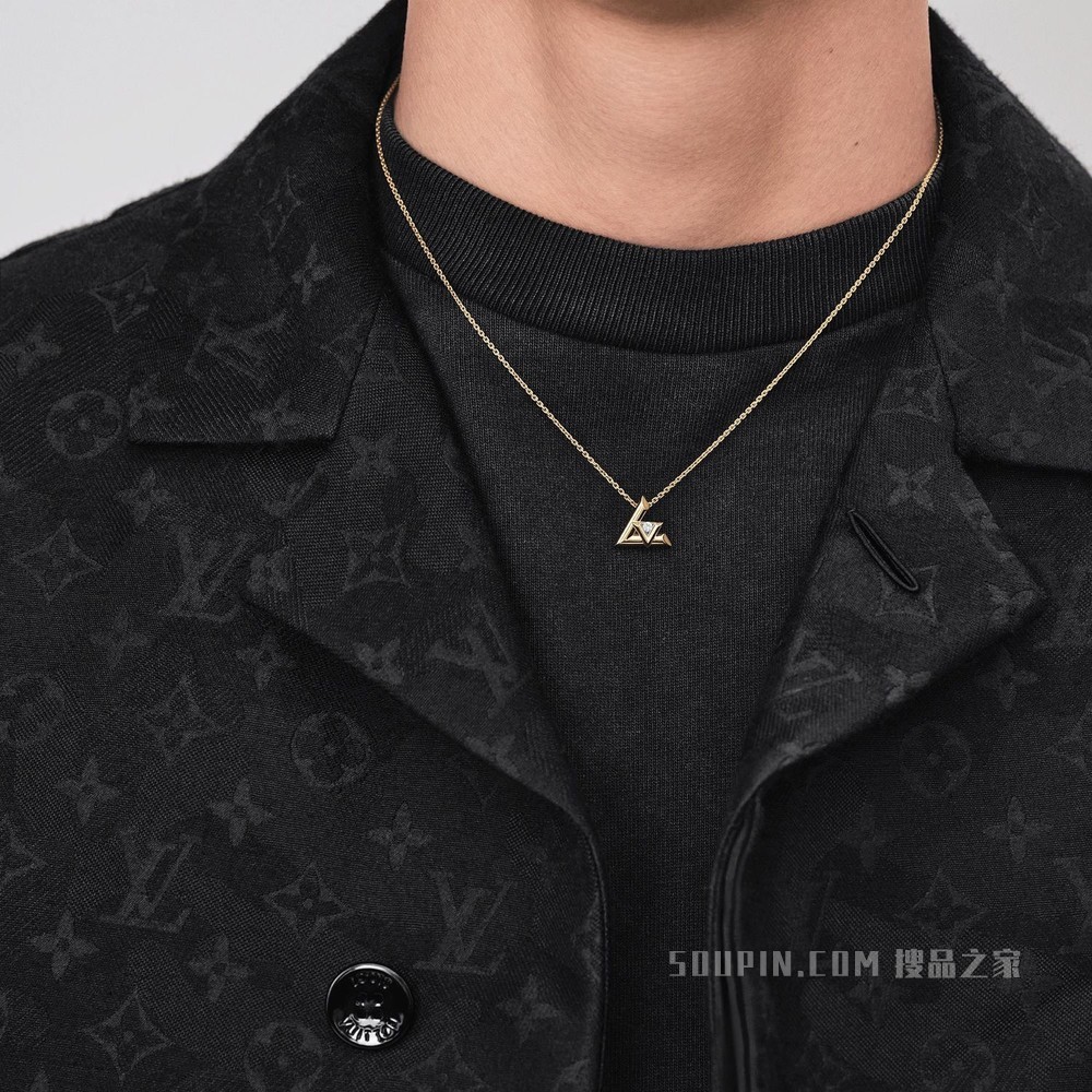 LV VOLT 18K金钻石项链