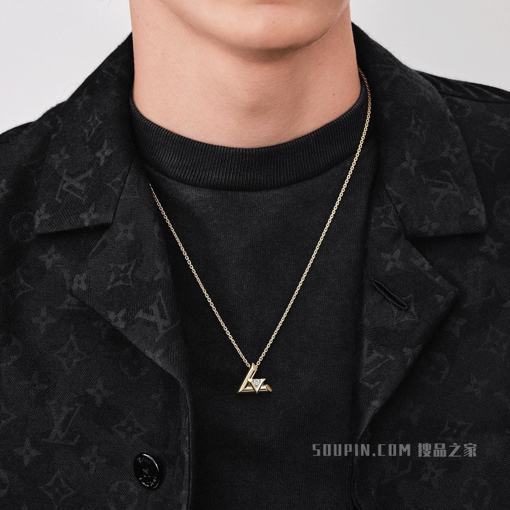 LV VOLT 18K金钻石项链