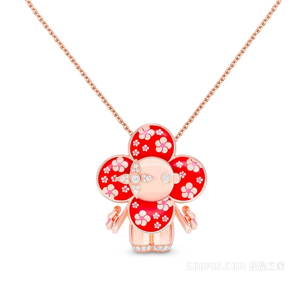 VIVIENNE RAINBOW 18K金 钻石彩色宝石项链