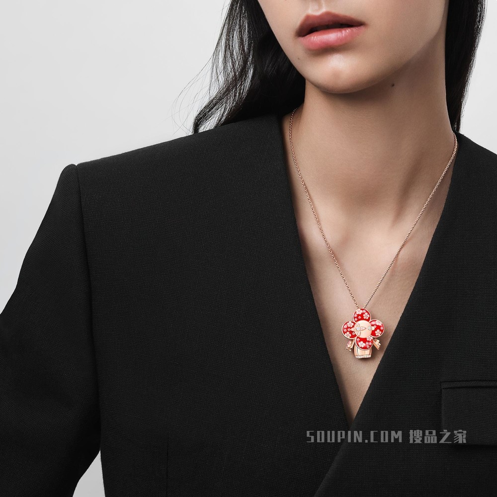 VIVIENNE RAINBOW 18K金 钻石彩色宝石项链