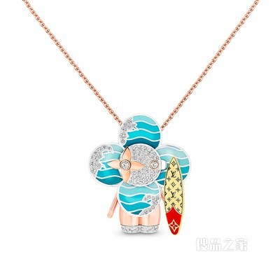 VIVIENNE RAINBOW 18K金 钻石彩色宝石项链