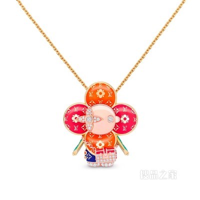 VIVIENNE RAINBOW 18K金 钻石彩色宝石项链