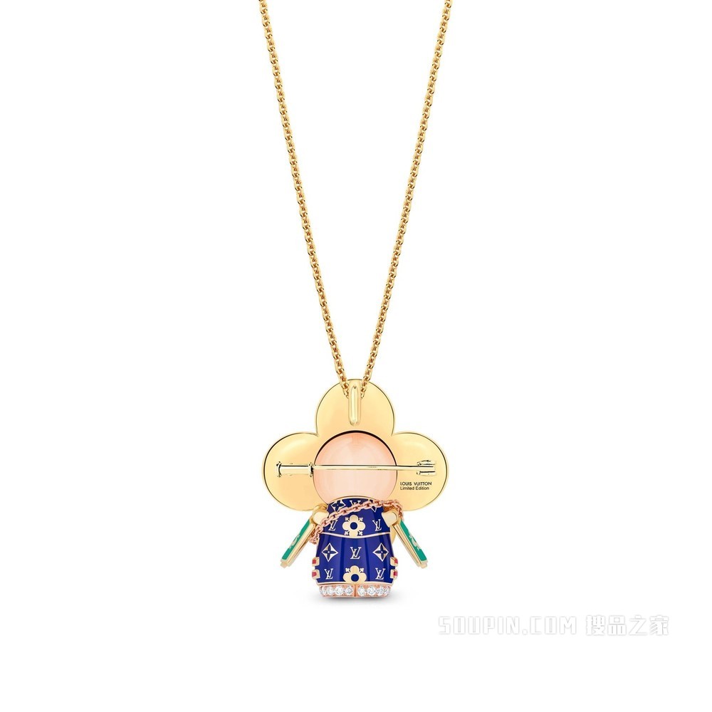 VIVIENNE RAINBOW 18K金 钻石彩色宝石项链