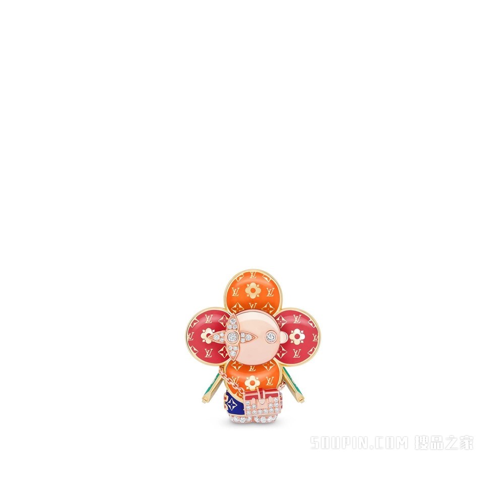 VIVIENNE RAINBOW 18K金 钻石彩色宝石项链