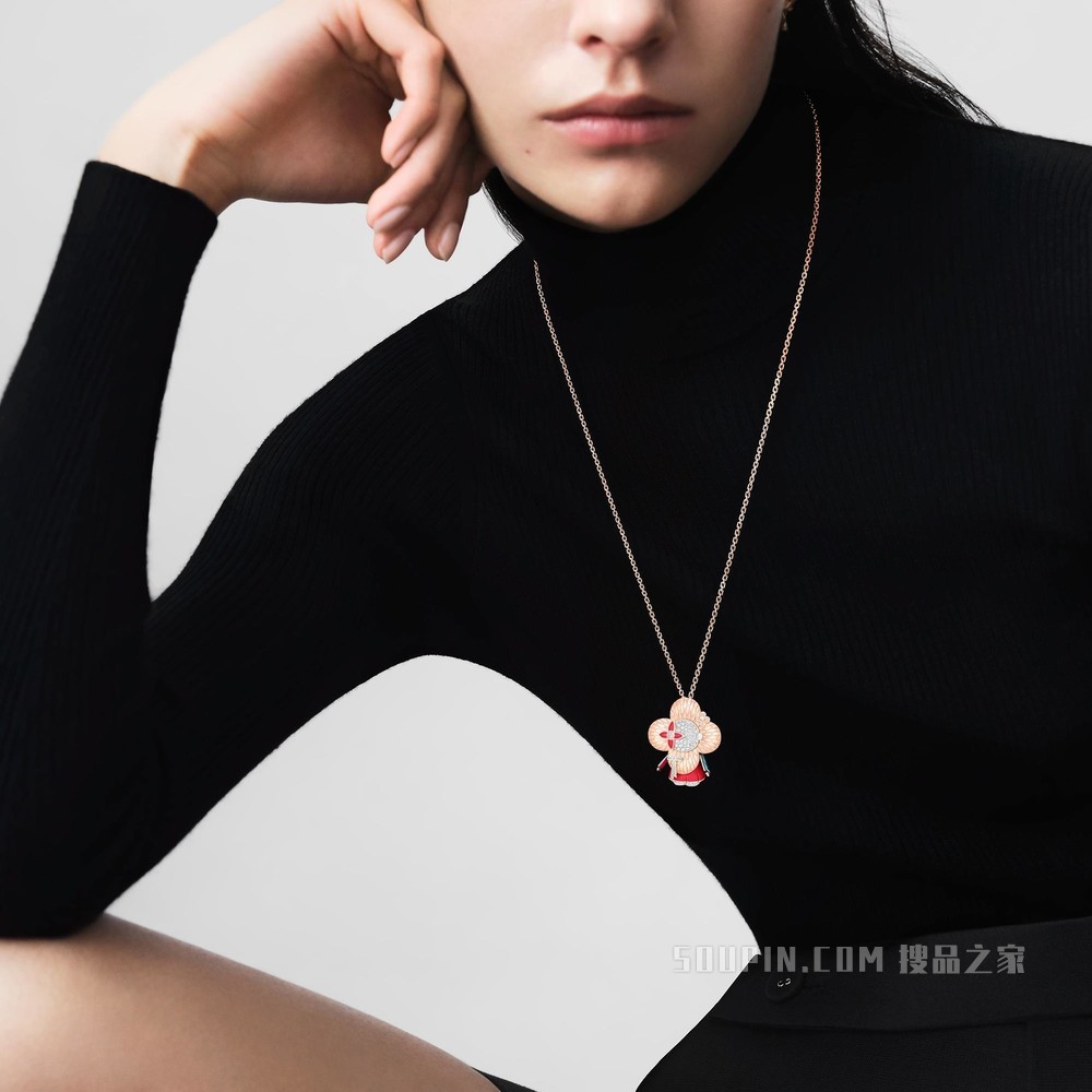 VIVIENNE RAINBOW 18K金 钻石彩色宝石项链