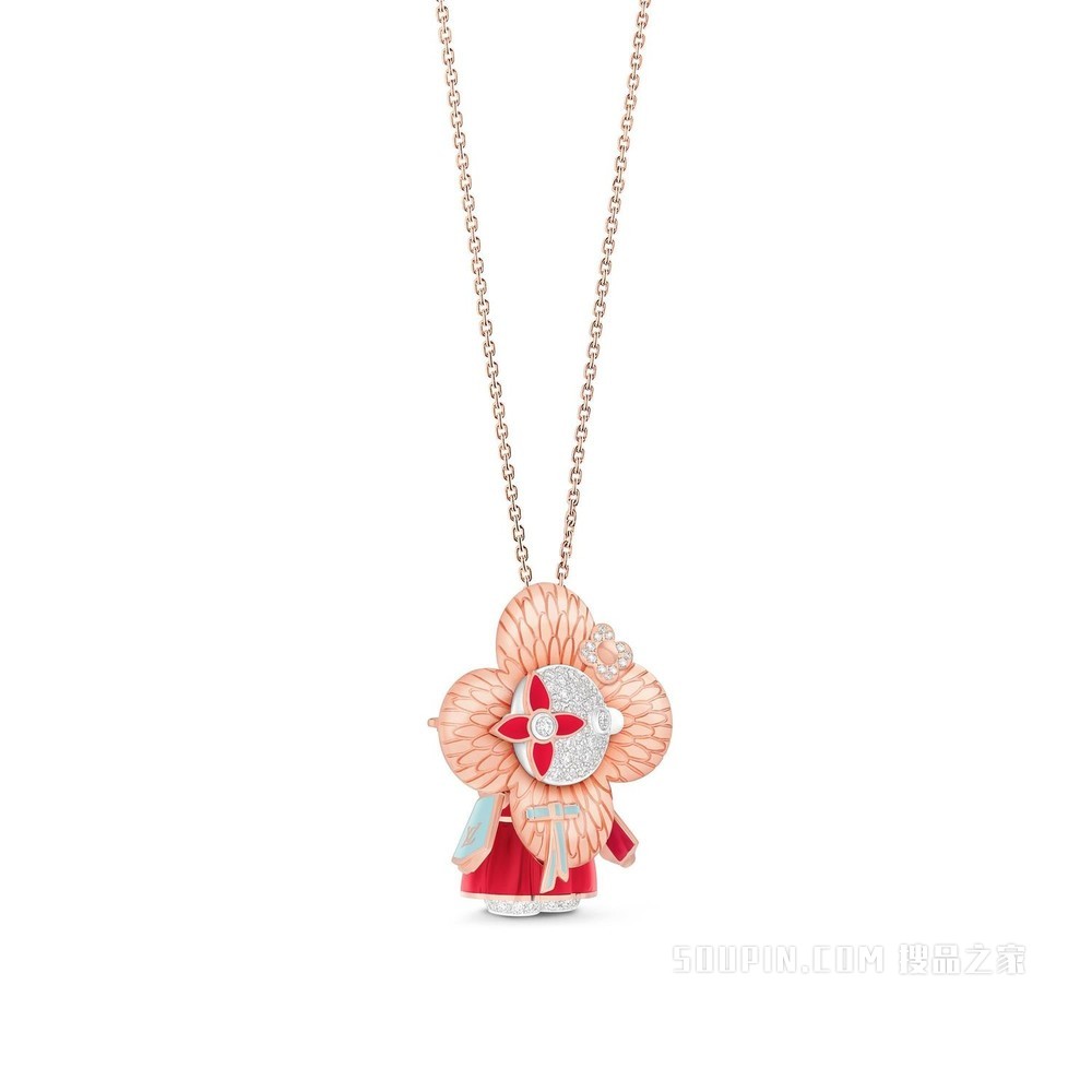 VIVIENNE RAINBOW 18K金 钻石彩色宝石项链