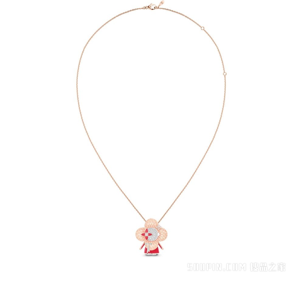 VIVIENNE RAINBOW 18K金 钻石彩色宝石项链