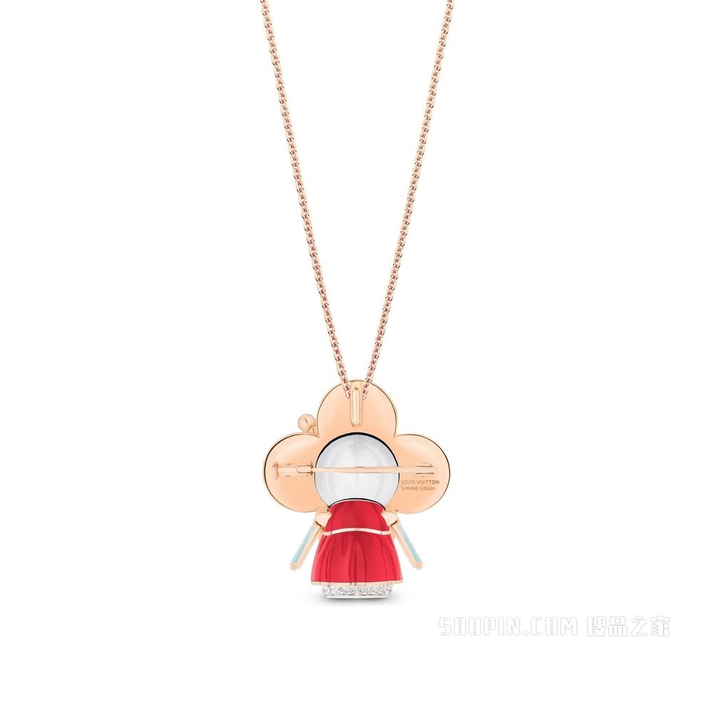 VIVIENNE RAINBOW 18K金 钻石彩色宝石项链