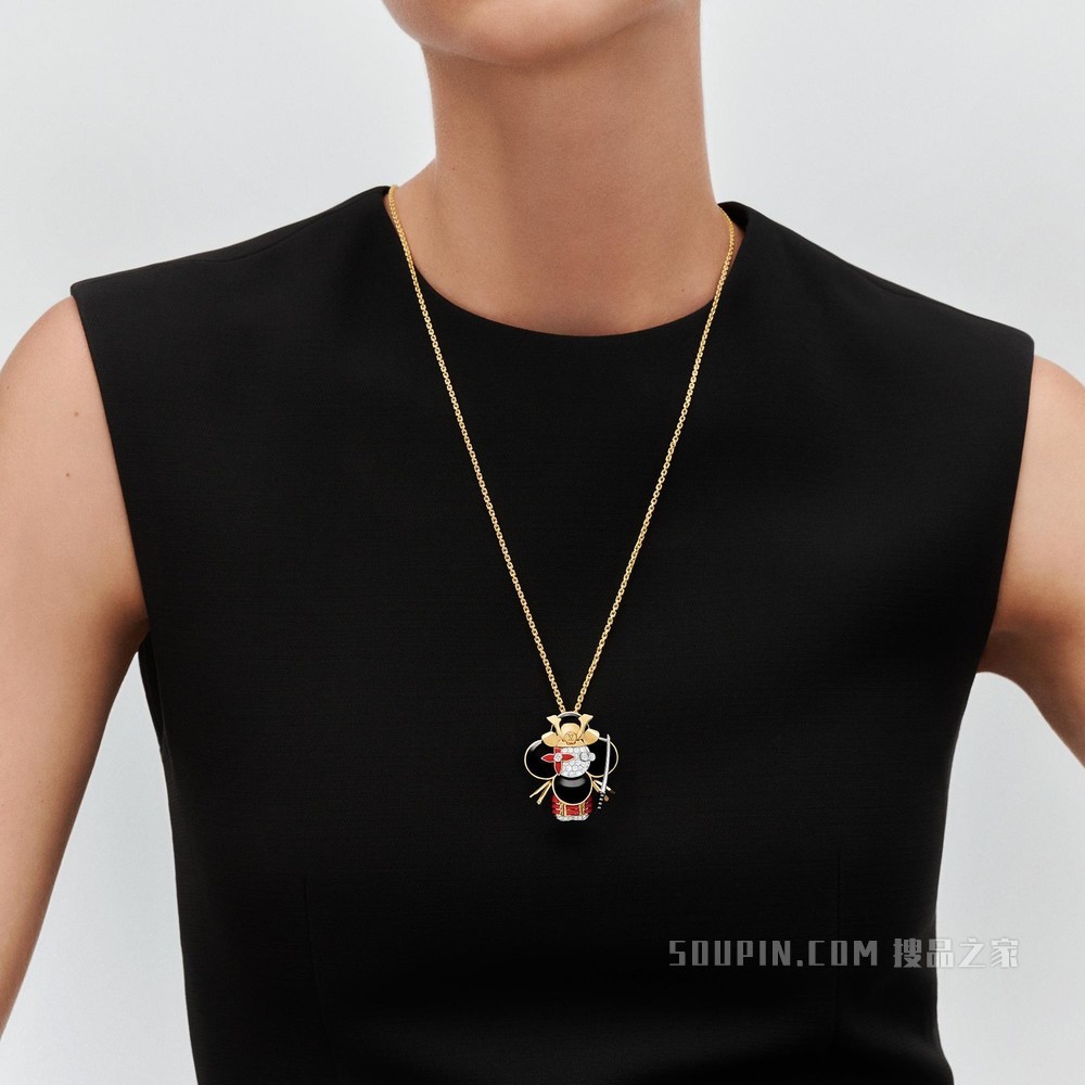 VIVIENNE RAINBOW 18K金 钻石彩色宝石项链