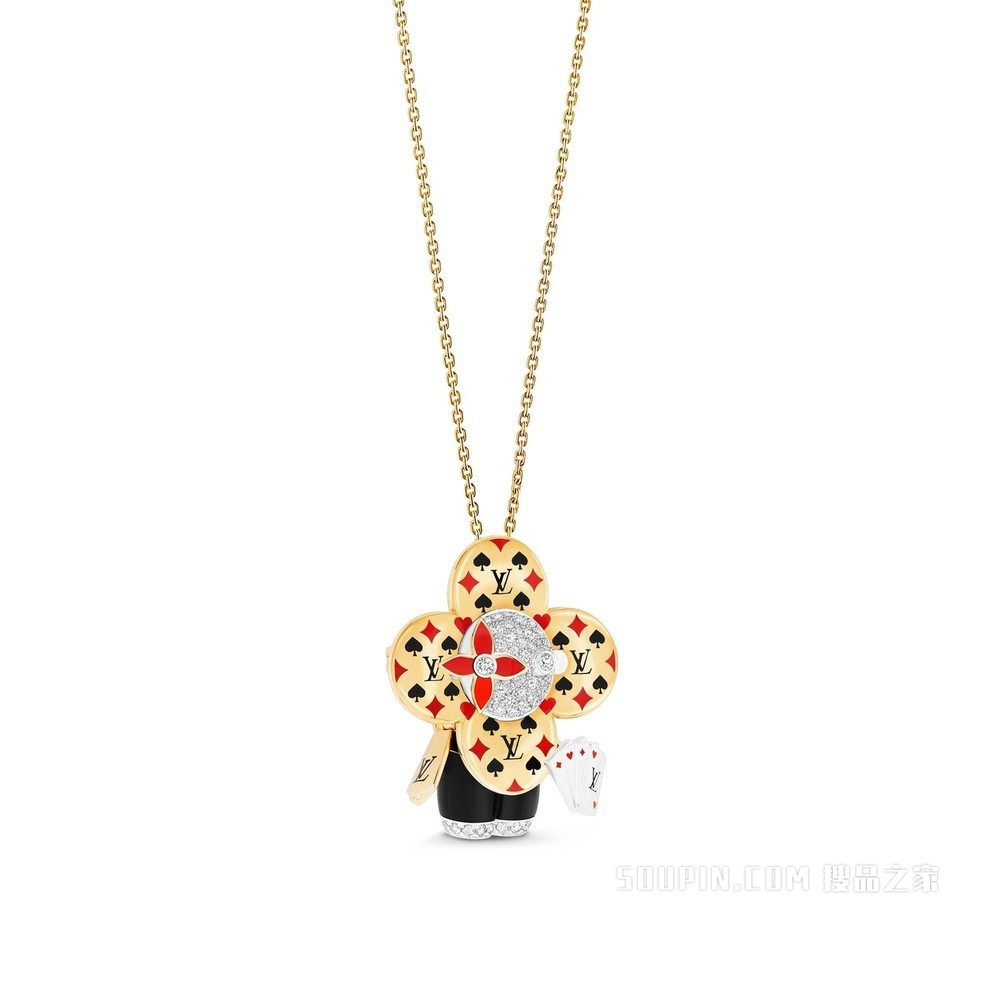 VIVIENNE RAINBOW 18K金 钻石彩色宝石项链
